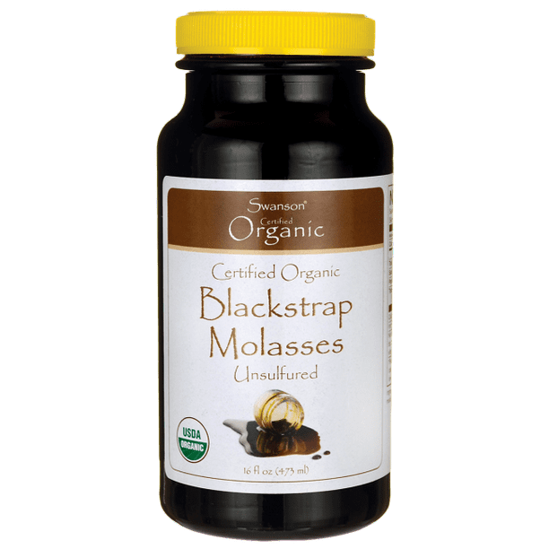 Swanson Certified Organic Blackstrap Molasses 16 fl oz Liquid Walmart