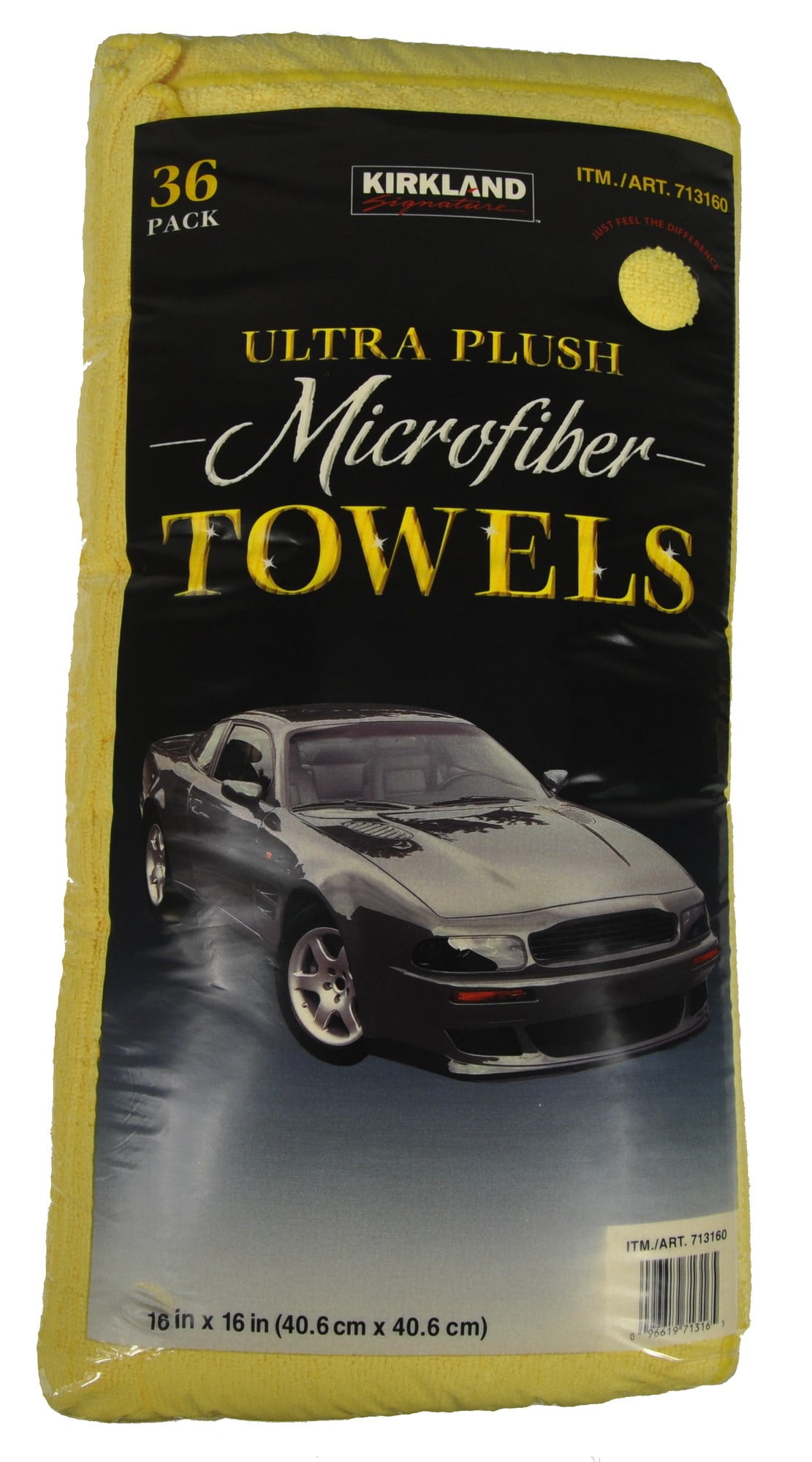 Kirkland Signature Ultra High Pile Premium Microfiber Towels, 36 Count (Pack of 1), Yellow - 713160