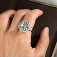 thumbnail image 4 of Gorgeous 925 Silver Ring Women Cubic Zircon Wedding Party Ring Sz 6-10, 4 of 7