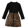 thumbnail image 1 of Gibobby faldas cargo 2 piezas de falda con estampado de leopardo de manga larga para niñas pequeñas y bebés(Negro, 3-4 Años), 1 of 5