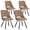 Brown, variant on Dining Chairs Set of 4, Mid Century Modern Dining Room Chair Upholstered Faux Leather Kitchen Chairs with Cushion Seat and Metal Legs for Dining Living Room Home, Brown