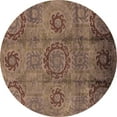 thumbnail image 1 of Ahgly Company Indoor Round Oriental Brown Industrial Area Rugs, 5' Round, 1 of 4