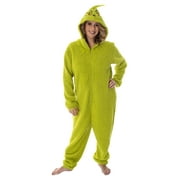 Dr. Seuss The Grinch Matching Family Costume Pajama Sherpa Union Suit for Men Women (MD)