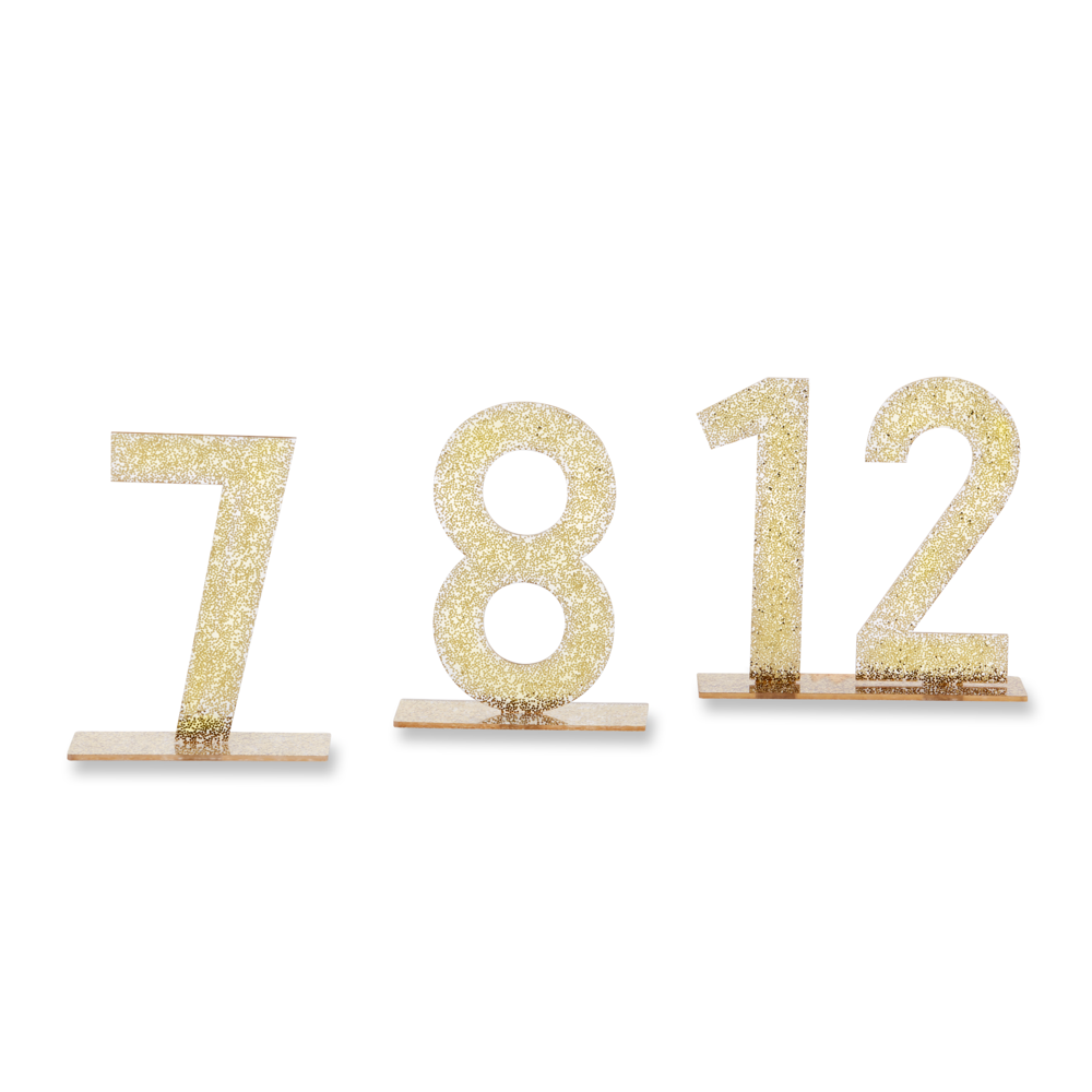 Gold Glitter Acrylic Table Numbers (712)