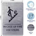 thumbnail image 3 of ADA CENTRAL SIGNS - 6" X9" In Case of Fire Use Stairs Sign - ADA Compliant Tactile Graphics Grade 2 Braille Text | Fire Safety Emergency Exits Wall Signs for Malls, Office, Schools, and Restaurants, 3 of 7