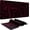 style2, variant on Japanese Cherry Blossom Gaming Mouse Pad XL, Black Desk Mat Large Mouse Pad Long 31.5x11.8in, Extended Big Desk Pad Pink Flower Mousepad with Non-Slip Base and Stitched Edges for Work Gaming Office