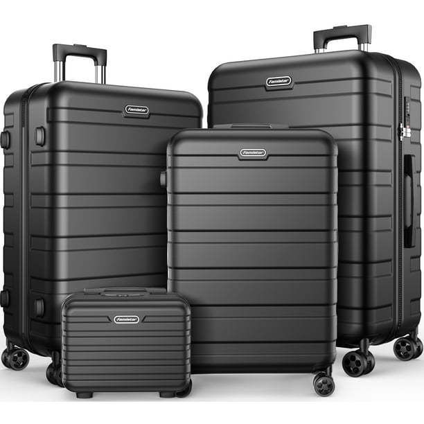 Famistar Hardside Luggage Suitcase 4 Piece Set with 360° Double Spinner