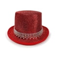 thumbnail image 3 of Straw Cowboy Hats - Cowboy Hat With And Crystal For Party Jazz Celebration Headwear,Red,One Size, 3 of 6