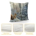 thumbnail image 4 of Christmas Pillow Cover  Snowy Winter Landscape Rustic Linen Throw Pillow Covers Pine Trees Naughty Squirrel Printed Decorative Farmhouse Pillowcase for Couch Sofa Seating Bench (S7), 4 of 5