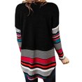 thumbnail image 3 of MAWCLOS Ladies Irregular Hem Color Block Pullover Loungewear Long Sleeve Tee Black XXXL, 3 of 3