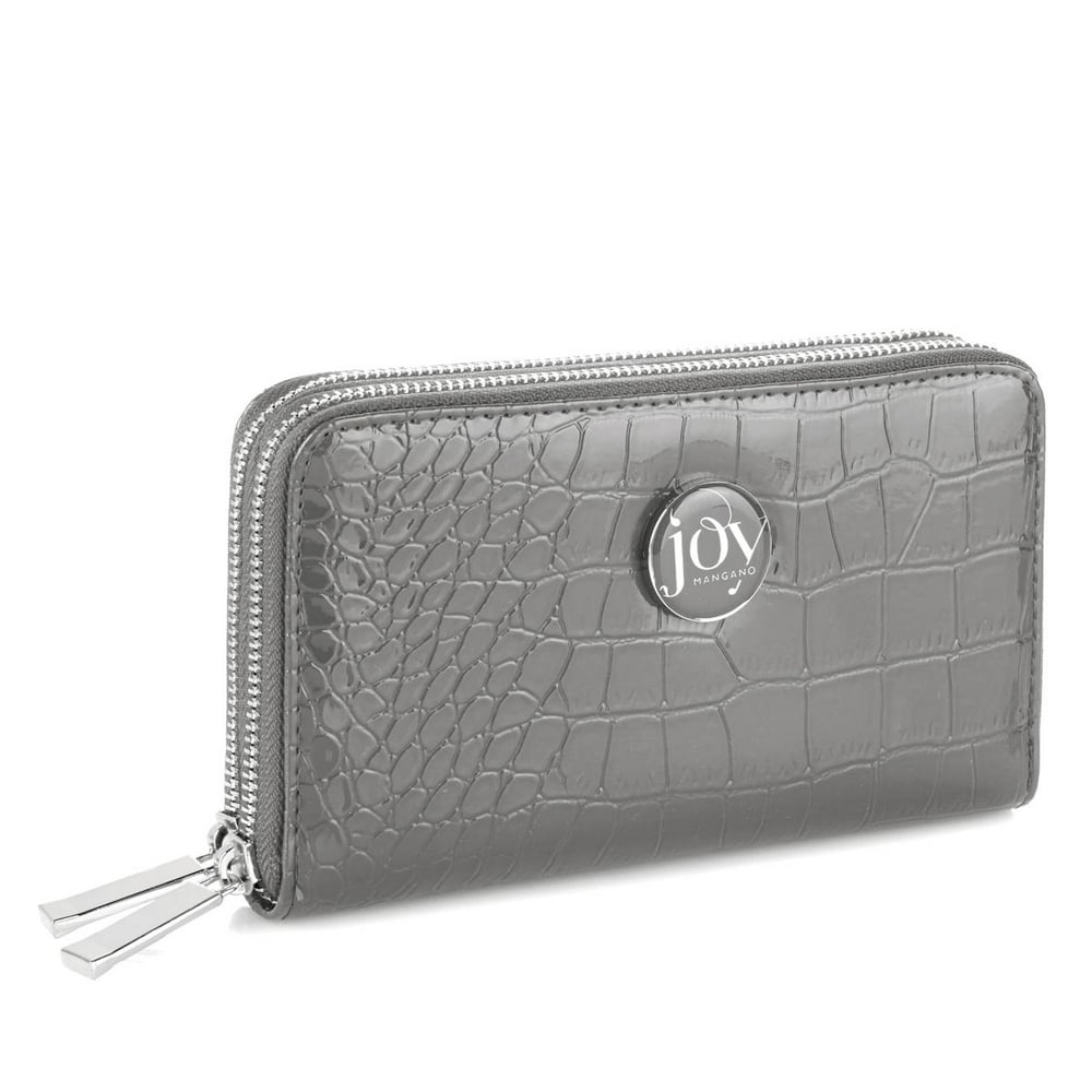 Joy Mangano JOY E*Lite CrocoEmbossed Couture MultiPocket Wallet with RFID