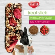 Kaytee Treat Stick with Superfoods, Flax & Strawberry, for Small Animals, 5.5 Ounces