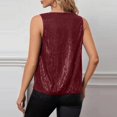 thumbnail image 4 of JGNGSHN Women's Sleeveless Cowl Neck Sequin Tops Sparkly Club Party Shirts Drape Neck Glitter Cocktail Blouse, 4 of 7