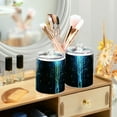 thumbnail image 3 of Yayeee 4 Pack Qtip Holder Bathroom Cotton Swab Canister with Lid Clear Dispenser Set, Blue Tree, 3 of 6