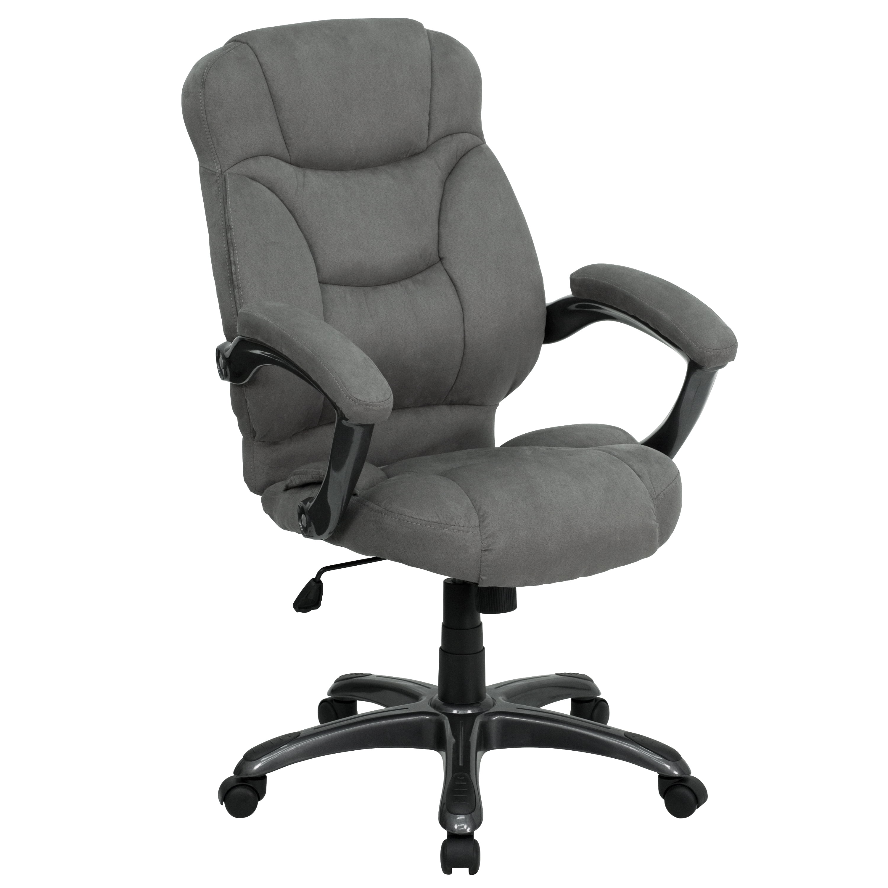 Flash Furniture High Back Gray Microfiber Contemporary Executive Swivel