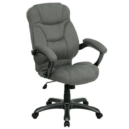 UPC: 0812581017755 | Flash Furniture High Back Gray Microfiber Contemporary Executive Swivel Ergonomic Office Chair with Arms