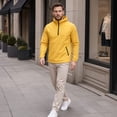 thumbnail image 4 of Youthup Men's Half-Zip Hooded Quick-Dry Wind-Resistant Nylon Blend Jacket for Outdoor Training & Urban Sports (24-35 Years, Spring/Fall), 4 of 10