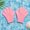 Pink, variant on 1 Pair Silicone Swim Hand Fins, Webbed Ducks Feet Style Training Aid, Swimming Pool Water Helper For Speeds