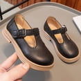 thumbnail image 5 of GiLiling Girls Mary Jane Dress Shoes, Perforated PU Leather T-Strap Flats with Adjustable Buckle, Non-Slip Rubber Sole Casual School Party Footwear (Black, 9-9.5 Years), 5 of 5
