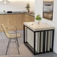 thumbnail image 2 of Noble House Modern Extendable Dining Table,23.6-118" Length Seats 2-10,MDF Top with Metal Frame,Ancient White, 2 of 14