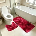thumbnail image 4 of Linnome 2 Piece Mixed Color Bathroom Mat Set Extra Long Soft Water Absorption Non Slip Thick Washable for Toilet Shower, 4 of 6