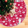 thumbnail image 5 of FMSHPON Cute Cat Flower Xmas Christmas Tree Skirt Stand Mat for Holiday Party Decoration Indoor Outdoor 36 inches, 5 of 6
