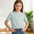 thumbnail image 2 of Zpanxa Teen Girl Shirts Solid Color Sleeveless Tank Top with Back Letter Print Polyester 13-14 Years, 2 of 6