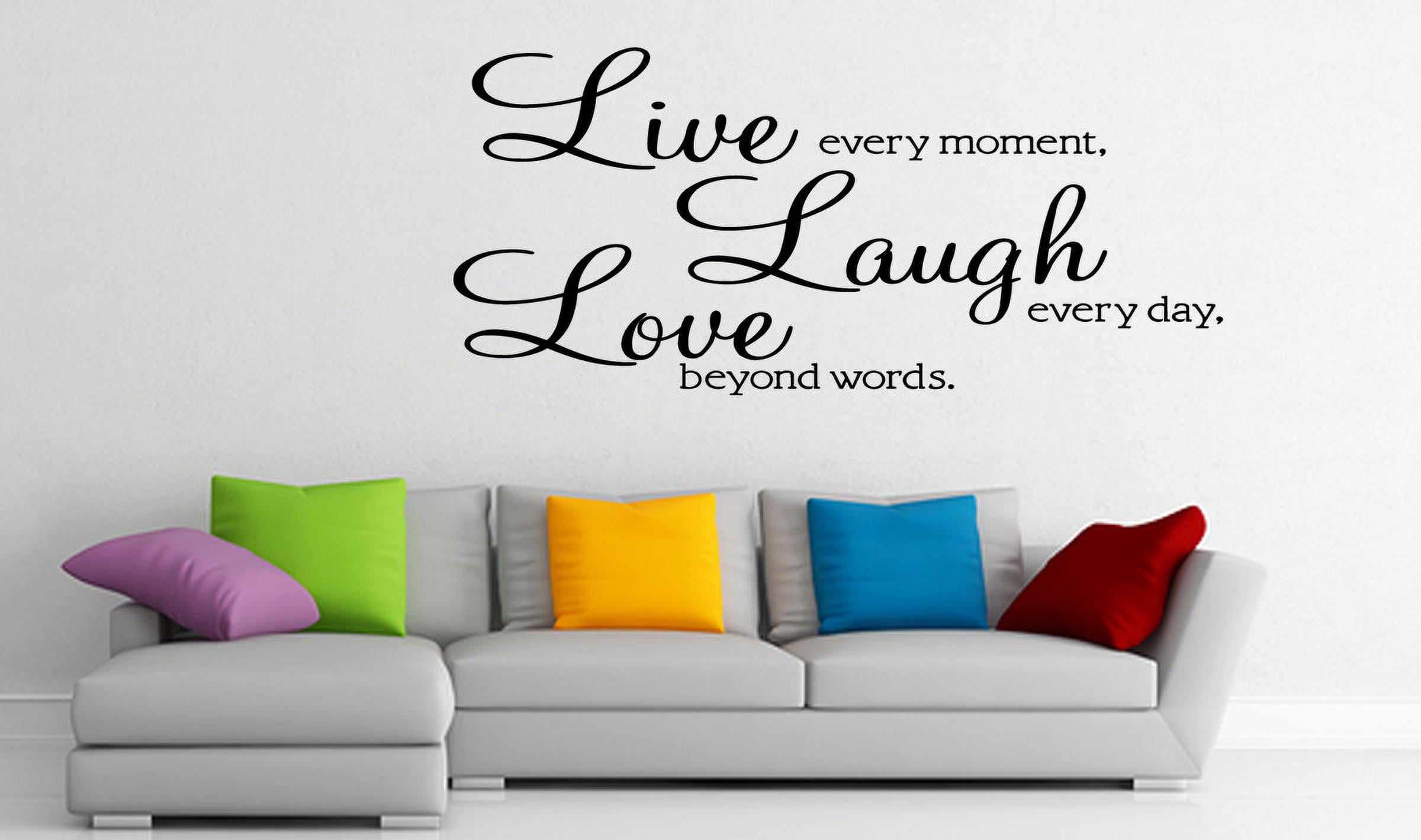 LIVE,LAUGH,LOVE WALL STICKER ART DECALS QUOTE 