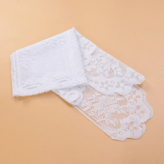 Mobutofu 1Set White Sheer Valance Curtains Kitchen Sheer Tier for Window Dressing 63x24in