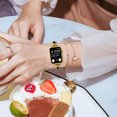 thumbnail image 5 of XIHAMA 14mm Clover & Mother-of-Pearl Watch Band for Women, Compatible with Apple Watch 38/40/41/42mm Series 1-10, Stainless Steel Metal Bracelet with Secure Clasp, 5 of 6