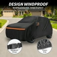 thumbnail image 3 of Unique Bargains Car Cover for Suzuki Swift 2010-2023 PEVA Spunlace Cotton Outdoor Full Car Cover All Weather Waterproof Windproof Sun Rain Snow Protection with Passenger Door Zipper Black, 3 of 6