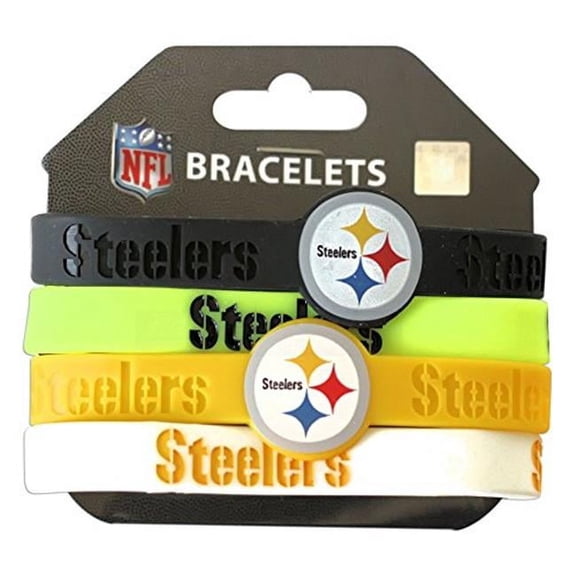 Pittsburgh Steelers Silicone Rubber Bracelet Set