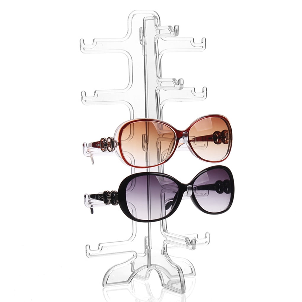 5 Tiers Acrylic Eyeglasses Sunglasses Glasses Display Stand Holder Rack Showcase 
