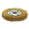 thumbnail image 3 of 5 Inch Pure Copper Wire Wheel Brass Brush For Bench Grinder Metal Polishing, 3 of 8