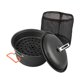 thumbnail image 3 of Olla de cocina para acampada, utensilios de cocina con tapa, vaporizador ligero para exteriores, olla humeante para barbacoa, cocina al aire libre,, 3 of 8