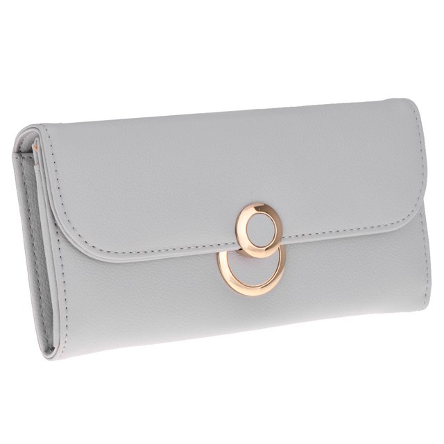 Cartera de embrague para mujer para mujer, tarjetero rgo, monedero, bolso Gris Sunnimix Bolso de señora Card Holder Case