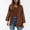004 Brown, variant on Women's Lightweight Open Front Cardigan Long Sleeve Solid Color Tops Casual Soft Drape Cardigan with Pockets