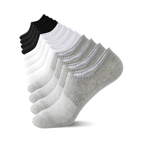 Eryueer Womens No Show Socks, Thin Cotton Non Slip Low Cut Socks 6 Pairs