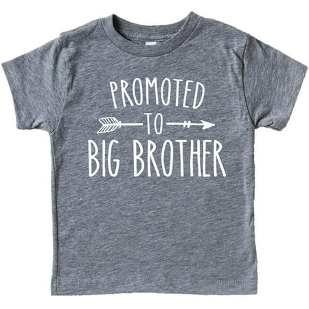 

Promoted to Big Brother Arrow Sibling Reveal Announcement Shirt for Boys Big Brother Sibling Outfit Granite Heather Shirt 2T