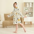 thumbnail image 4 of FORMRS Niños Bathrobe Unisex Hooded Robe Soft Plush Pajamas Sleepwear, Size 2-3T, Halloween Cute Ghosts, 4 of 7