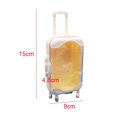 thumbnail image 5 of 1/12 Mini Trolley Luggage Doll Jewelry Small Clothes Suitcase Dollhouse Supplies Scenery Pretend Furniture Simulation Decoration , Yellow, 15x9x4.8cm, 5 of 5