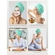 thumbnail image 5 of Toallitas de microfibra, paquete de 3 toallitas para cabello húmedo, toallitas secas para mujeres con cabello rizado, antiencrespamiento (rosa, morado, verde) ER, 5 of 5