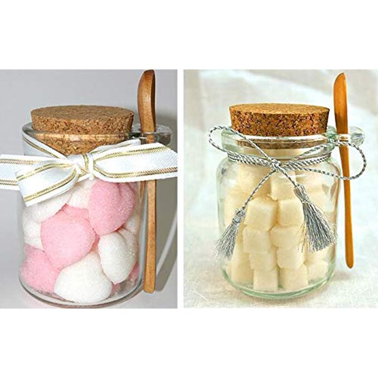 8 oz Glass Jar with Wooden Spoon