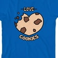 thumbnail image 2 of V Day Love Cookies Crew Neck Short Sleeve Royal Blue Youth T-shirt-XL, 2 of 3