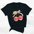 thumbnail image 2 of Blusas de Manga Corta para las Mujeres Divertida Impresión Cuello Redondo Camiseta Vintage, Blusas de Primavera para las Mujeres, 2 of 9