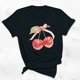 thumbnail image 2 of Blusas de Manga Corta para las Mujeres Divertida Impresión Cuello Redondo Camiseta Vintage, Blusas de Primavera para las Mujeres, 2 of 9