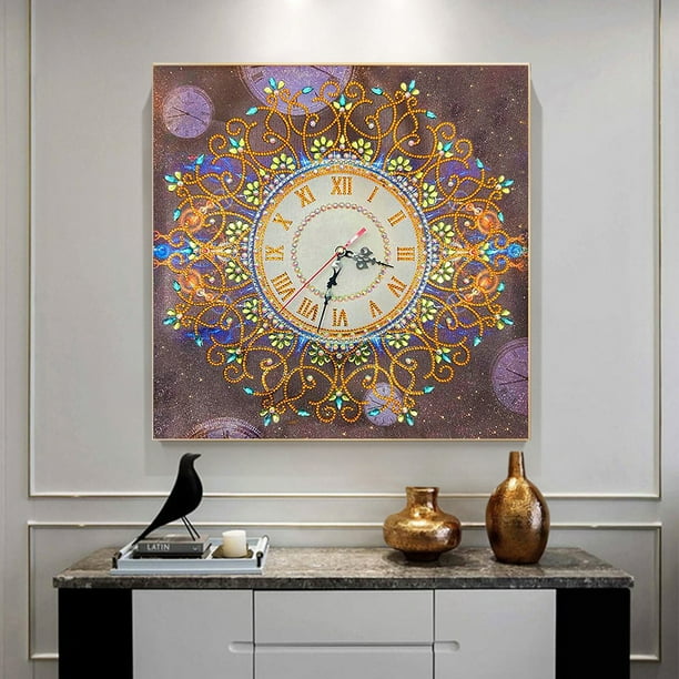 Cuadros Decorativos Kit hecho a mano de resina de dibujo de reloj de diamante DIY pintura de pared artesanal de forma especial JShteea Nuevos Originales Walmart en linea