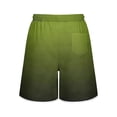 thumbnail image 3 of Ceisia Men's Gradient Print Elastic Waist Drawstring Pocket Quick-Drying Beach Shorts Swim Trunks Green Gifts for Father 1X, 3 of 7