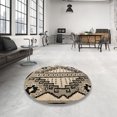 thumbnail image 4 of Ahgly Company Machine Washable Indoor Rectangle Abstract Dark Brown Area Rugs, 5' x 8', 4 of 7
