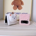 thumbnail image 4 of For Samsung Galaxy Z Flip4/Flip3 5G Phone Case，Shockproof Luxury Warm Plush Bear Case Cover,PC Slim Stand Cover With Lanyard, 4 of 5